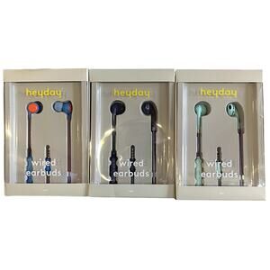3 PK WIRED EARBUDS HEYDAY